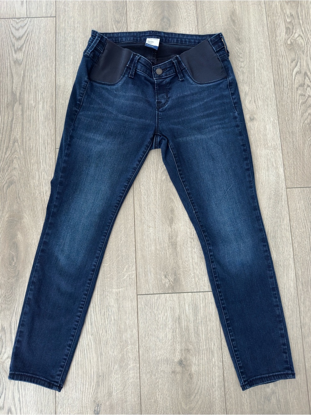 old navy rockstar side panel maternity jeans dark wash